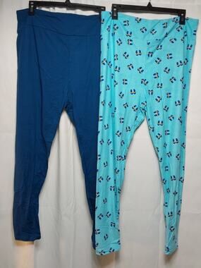 LuLaRoe TC2 Multicolor High-Waist Ankle Leggings 2 Pack #J18